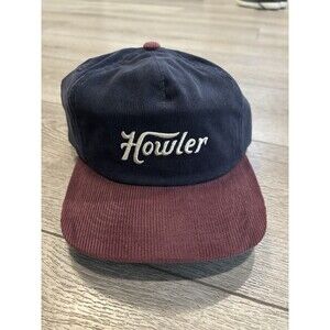 Howler Bros Corduroy Hat Baseball Cap Blue Script Snapback NWT Casual